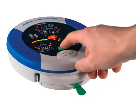 Mise en marche du défibrillateur